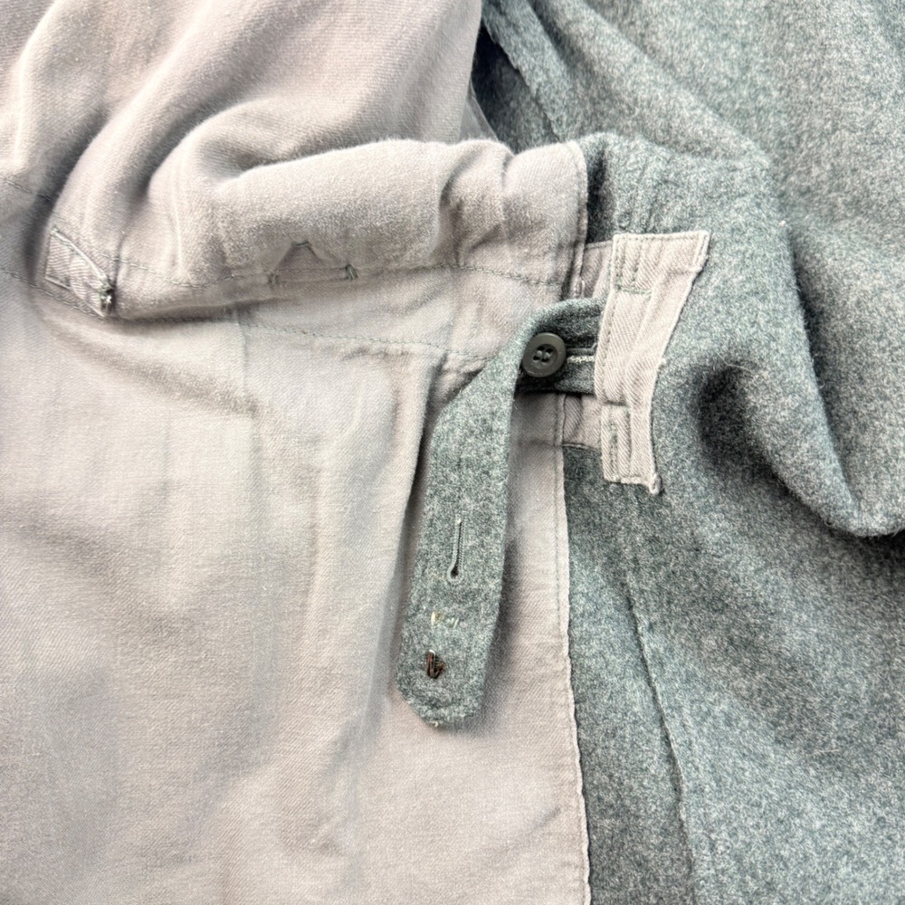 Vintage Swiss Military Wool Field Jacket Gray Green Cross Buttons Size 40 II/48 - Picture 8 of 17